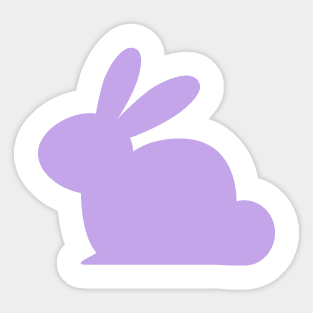 Pastel purple solid rabbit Sticker